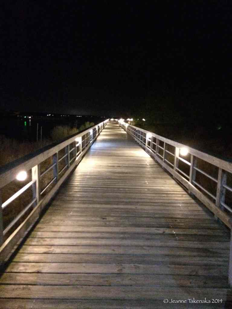 Boardwalk at night