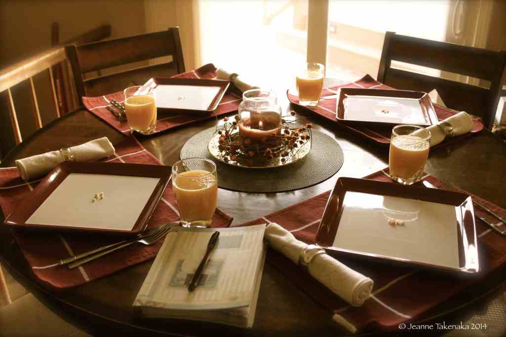 Thanksgiving Breakfast table